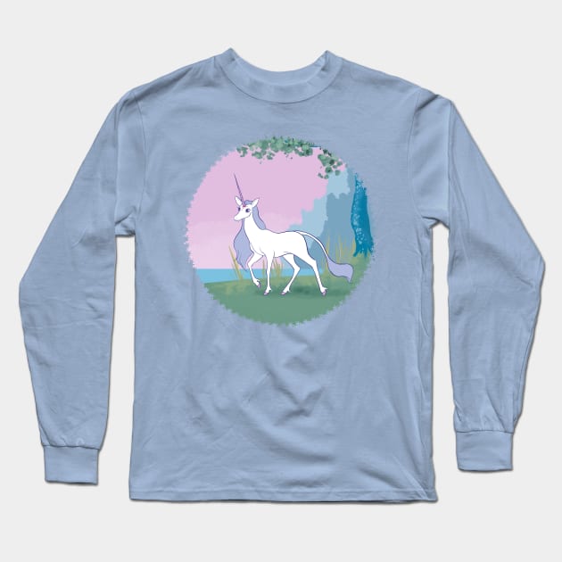 Unicorn Long Sleeve T-Shirt by AmysBirdHouse